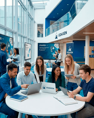 Estudiantes de UDAXEN colaborando